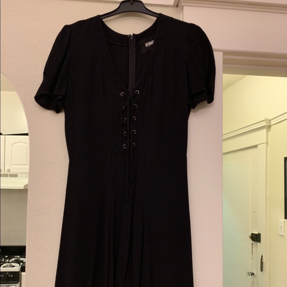 reformation laceup dress